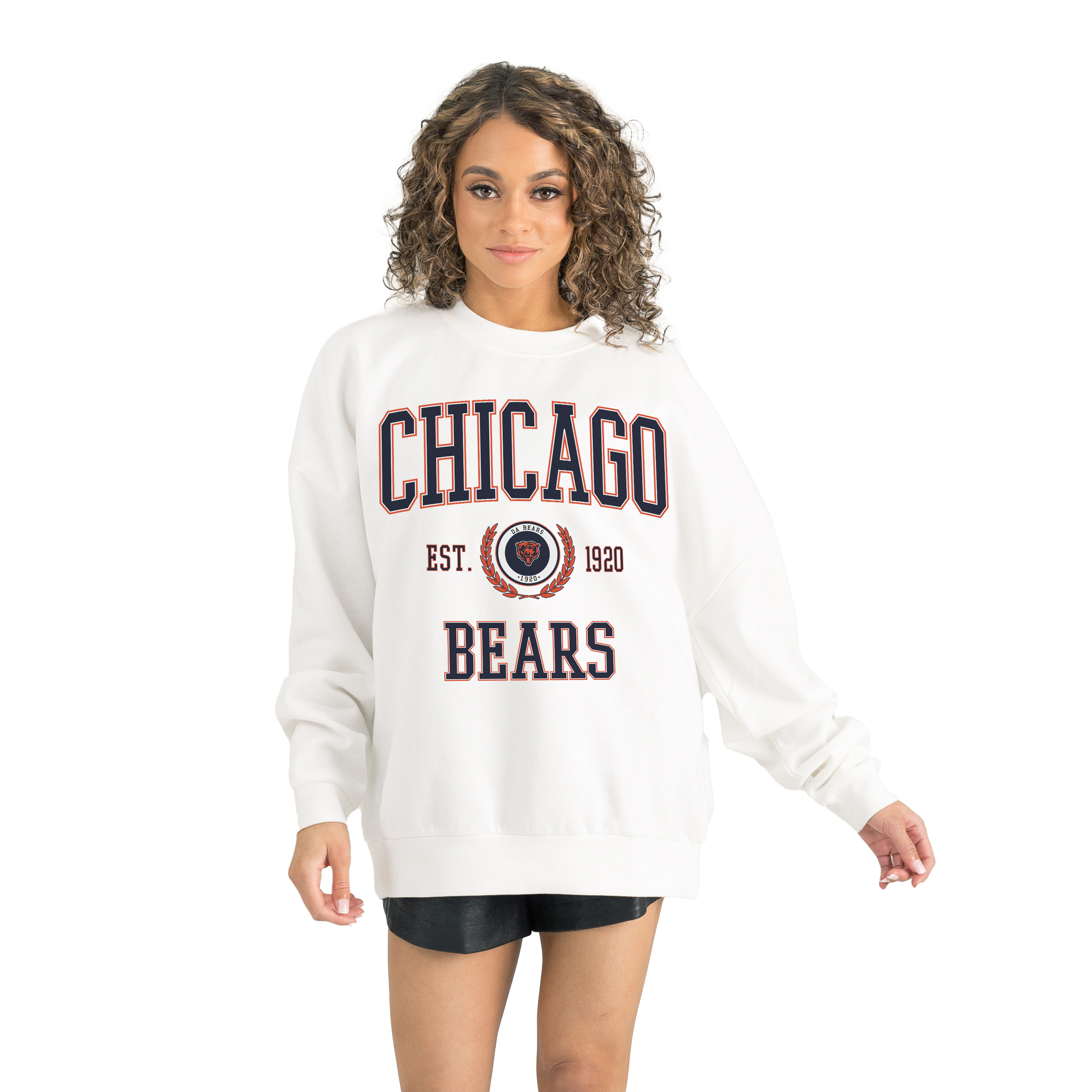 Gameday Couture Women's White Chicago Bears Timeless Triumph Premium Fleece Pullover Sweatshirt - White