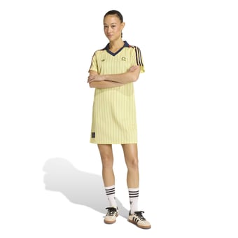 Women's adidas Yellow Club America Terrace Icons V-Neck Dress