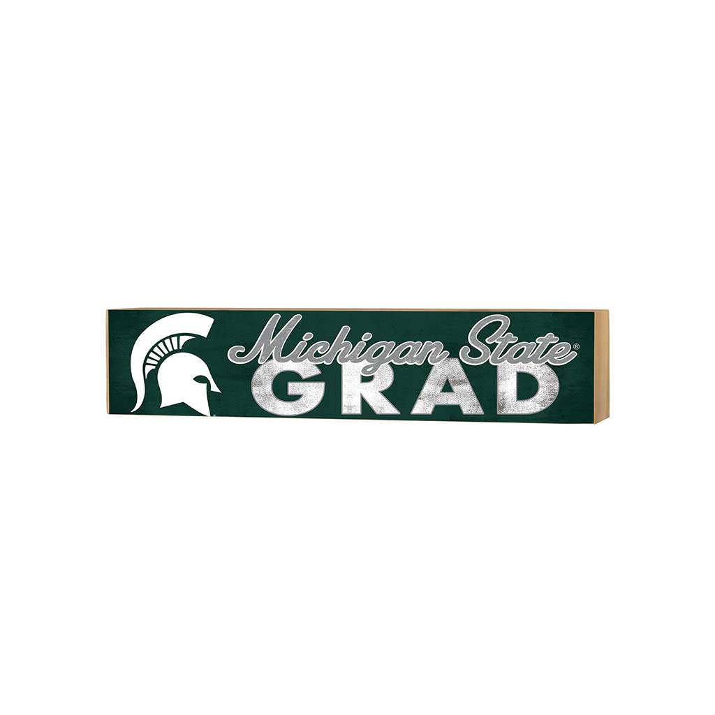Michigan State Spartans 3" x 13" Grad Block Sign
