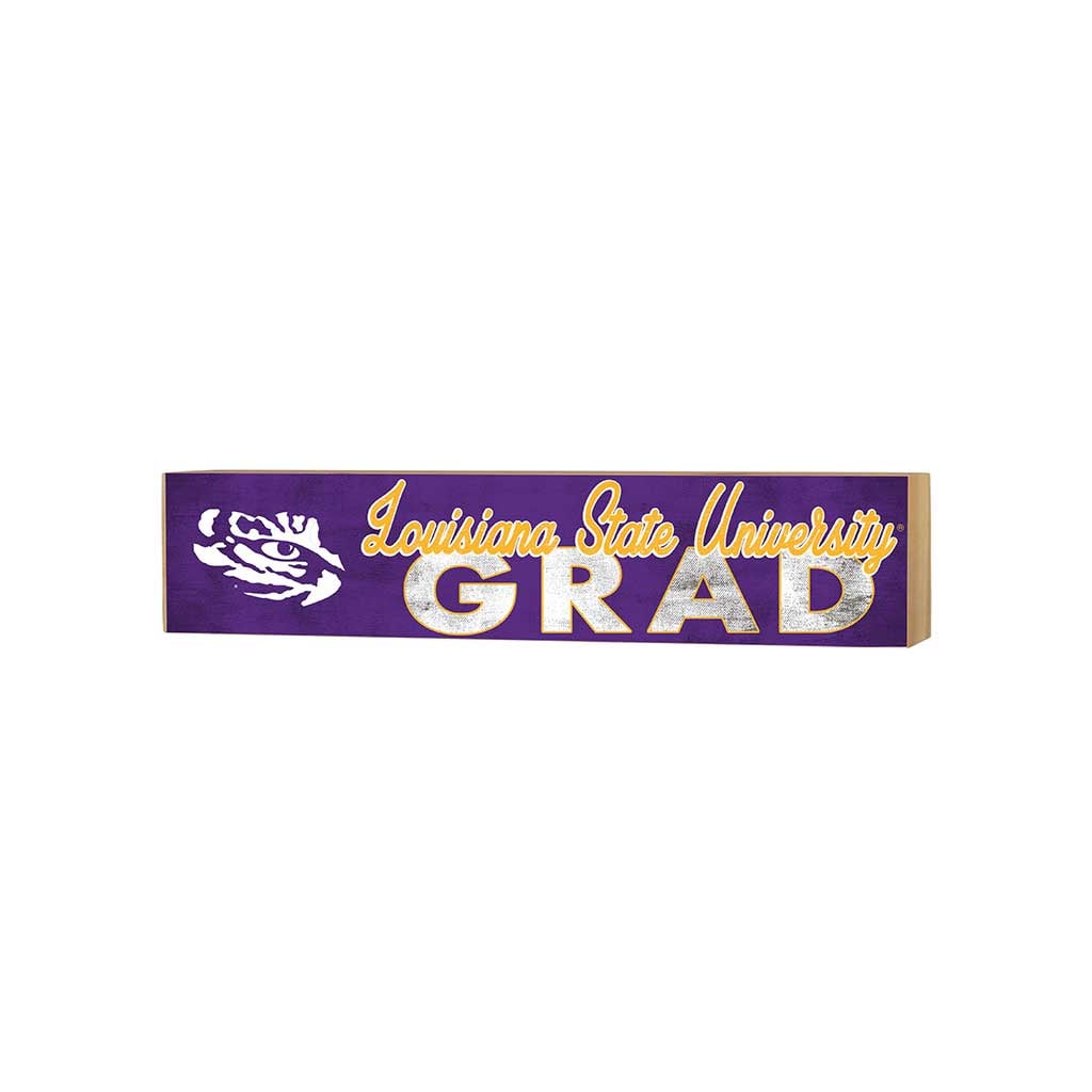 LSU Tigers 3" x 13" Grad Block Sign