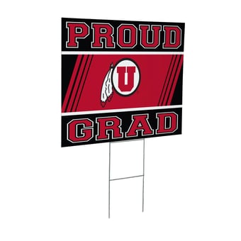 Utah Utes 24" x 18" Graduation Outdoor Yard Sign