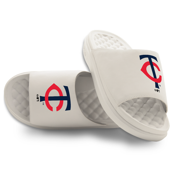 Youth ISlide Cream Minnesota Twins Primary Motive Slide Sandals