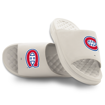Youth ISlide Cream Montreal Canadiens Primary Motive Slide Sandals
