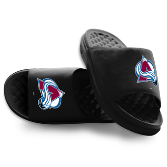 Youth ISlide Black Colorado Avalanche Primary Motive Slide Sandals