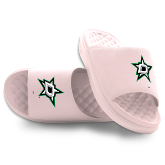 Youth ISlide Pink Dallas Stars Primary Motive Slide Sandals