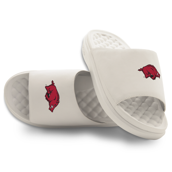 Youth ISlide Cream Arkansas Razorbacks Primary Motive Slide Sandals