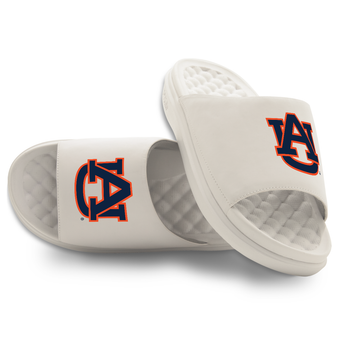Youth ISlide Cream Auburn Tigers Primary Motive Slide Sandals