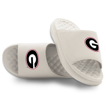 Youth ISlide Cream Georgia Bulldogs Primary Motive Slide Sandals