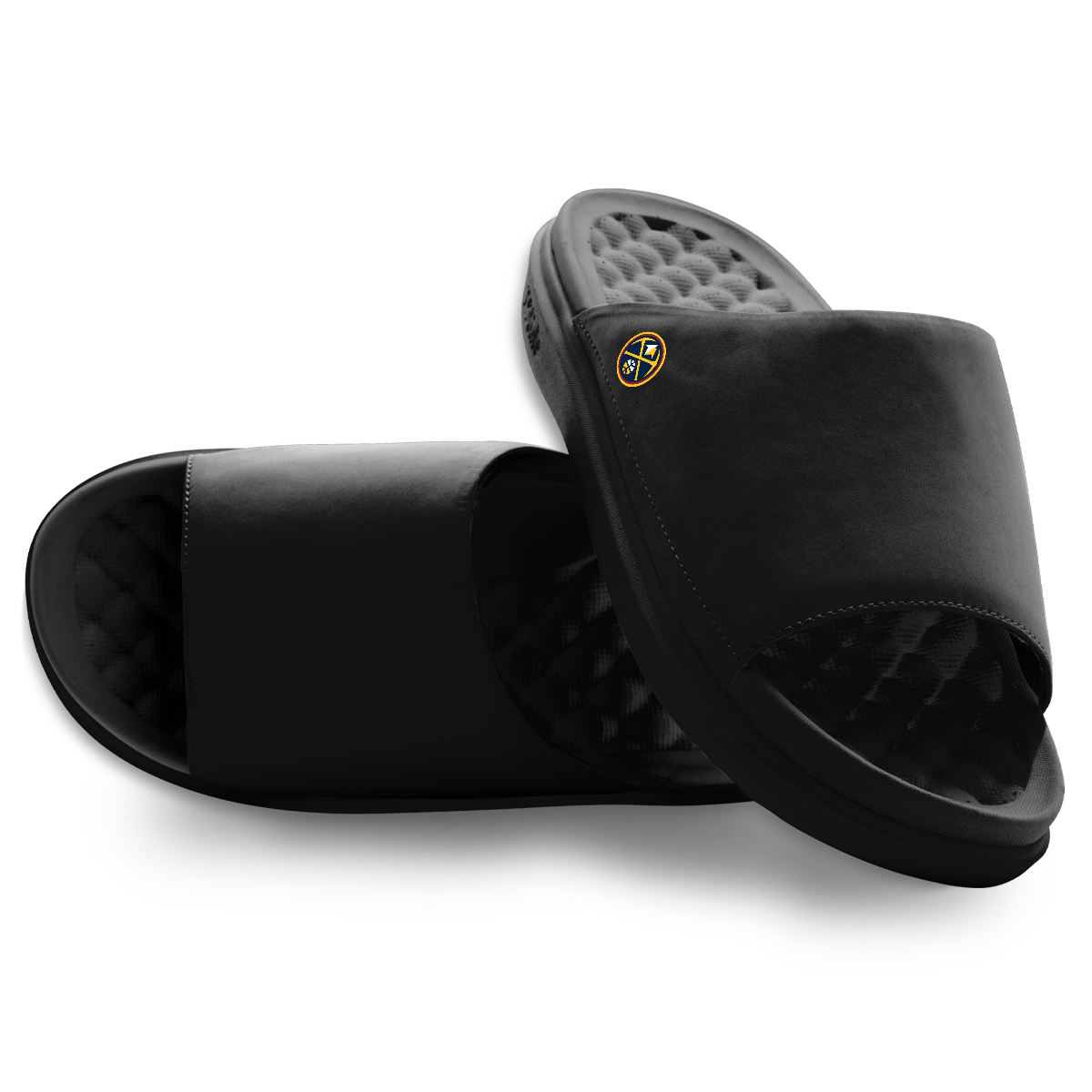 Unisex ISlide Black Denver Nuggets Minimalistic Motive Slide Sandals