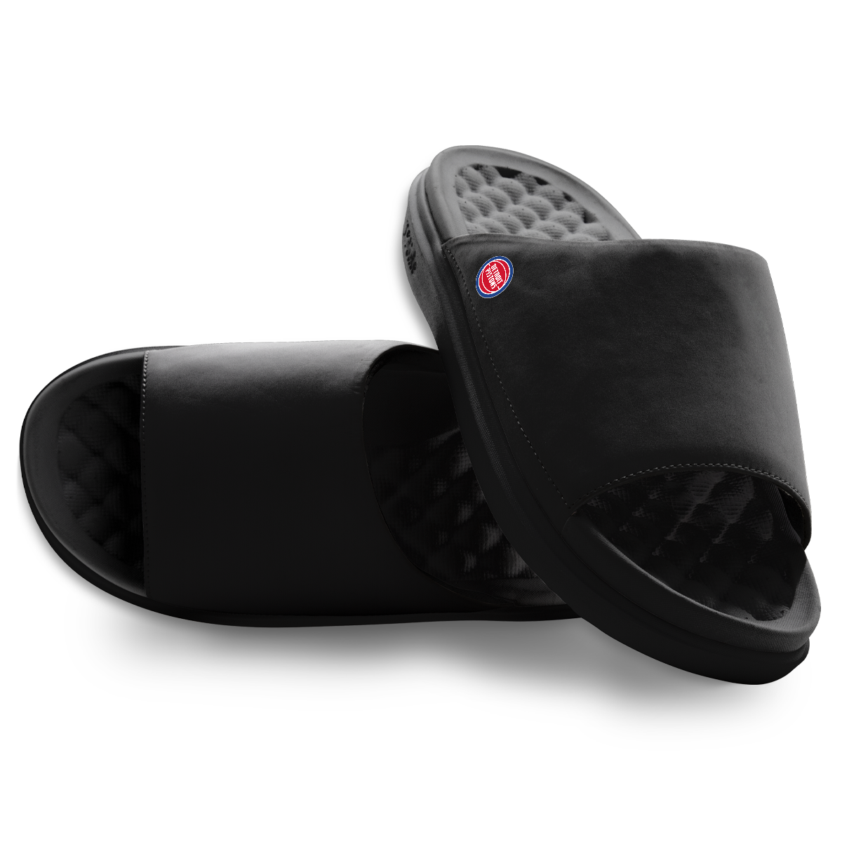 Unisex ISlide Black Detroit Pistons Minimalistic Motive Slide Sandals