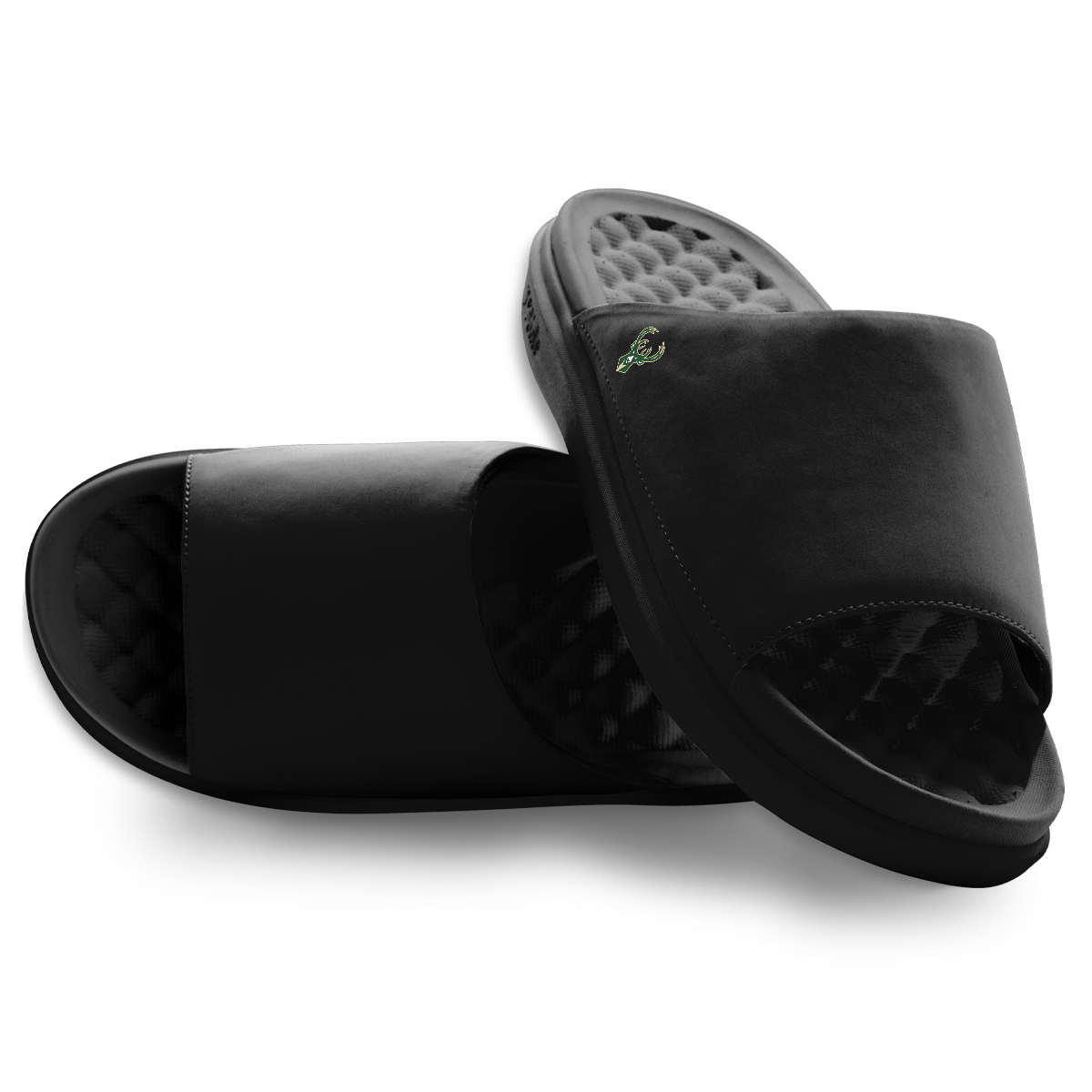 Unisex ISlide Black Milwaukee Bucks Minimalistic Motive Slide Sandals