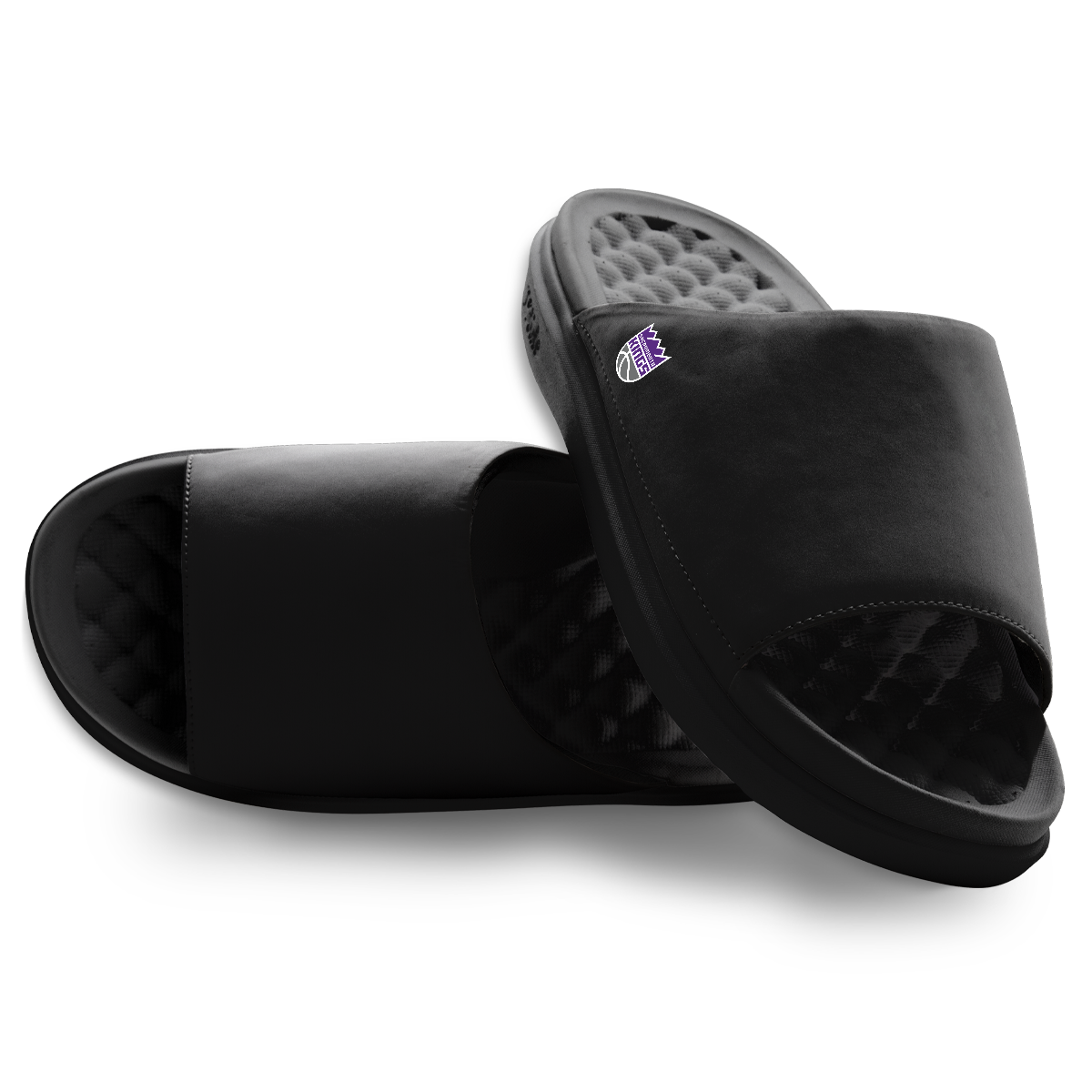 Unisex ISlide Black Sacramento Kings Minimalistic Motive Slide Sandals