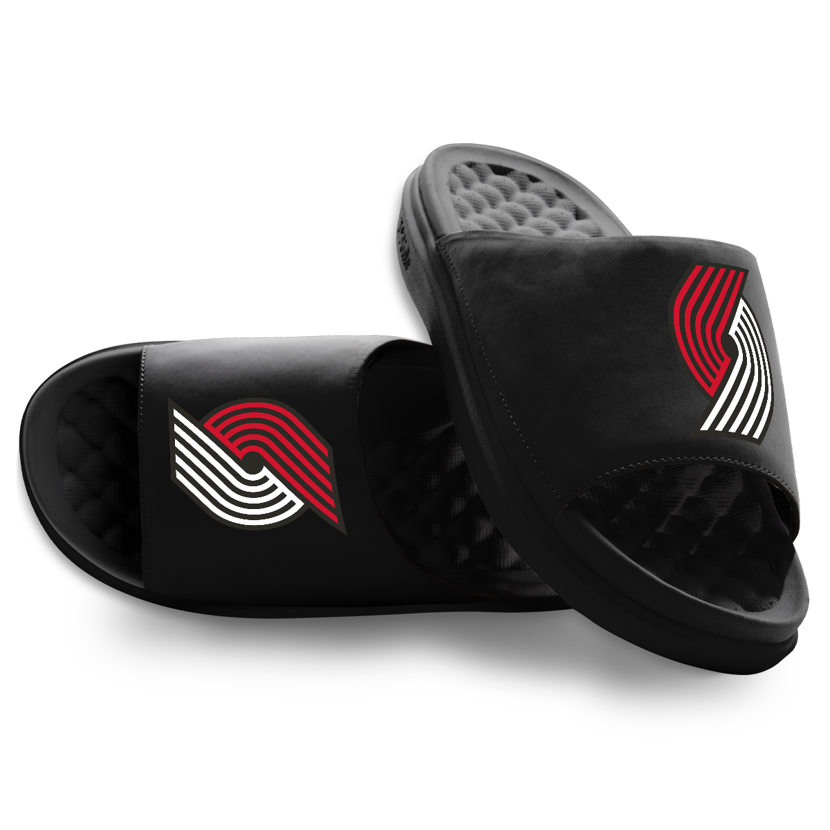 Unisex ISlide Black Portland Trail Blazers Primary Motive Slide Sandals