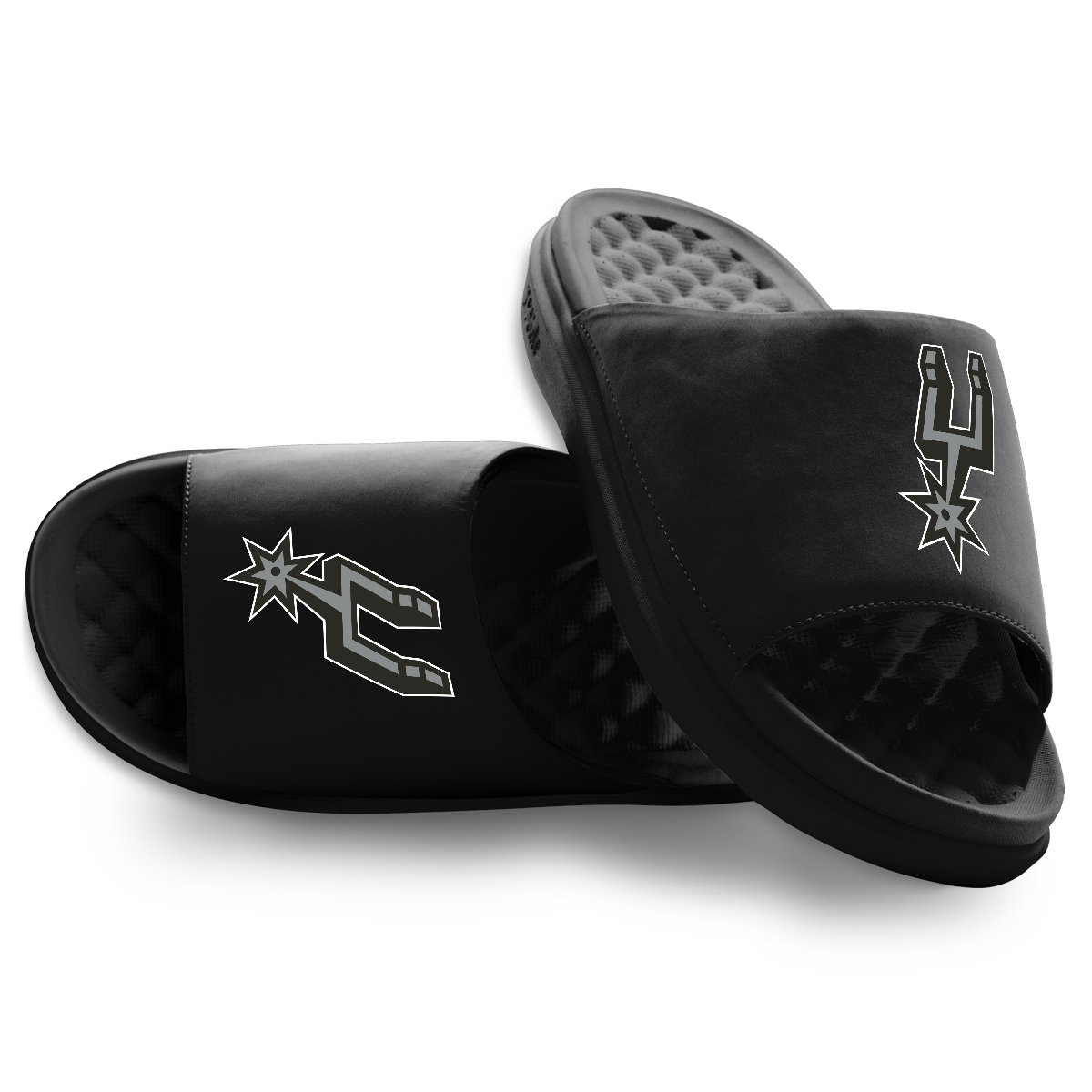 Unisex ISlide Black San Antonio Spurs Primary Motive Slide Sandals