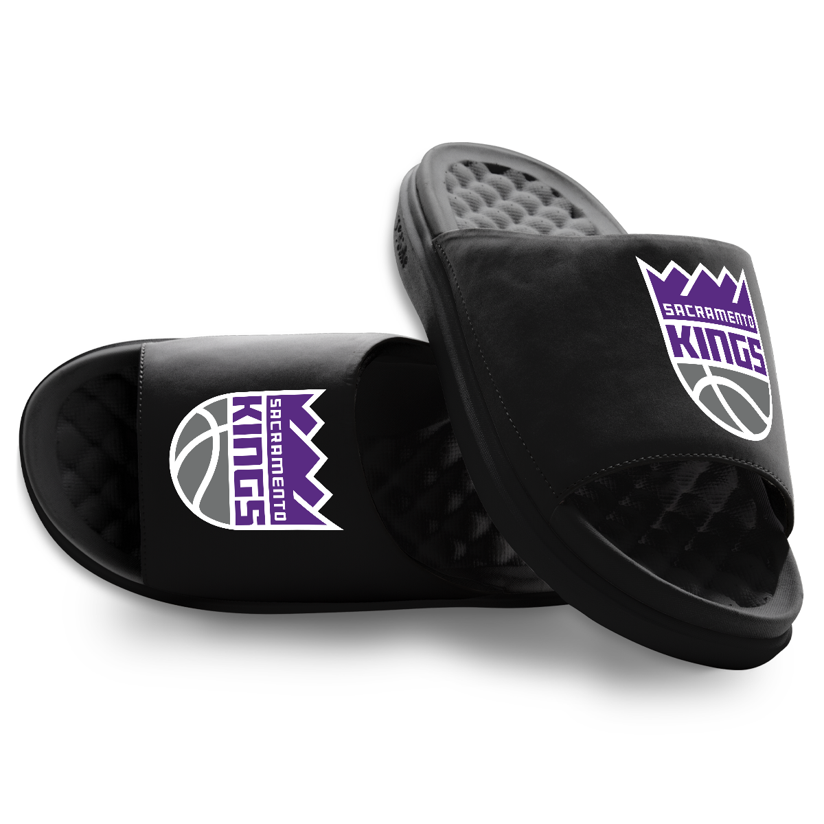 Unisex ISlide Black Sacramento Kings Primary Motive Slide Sandals