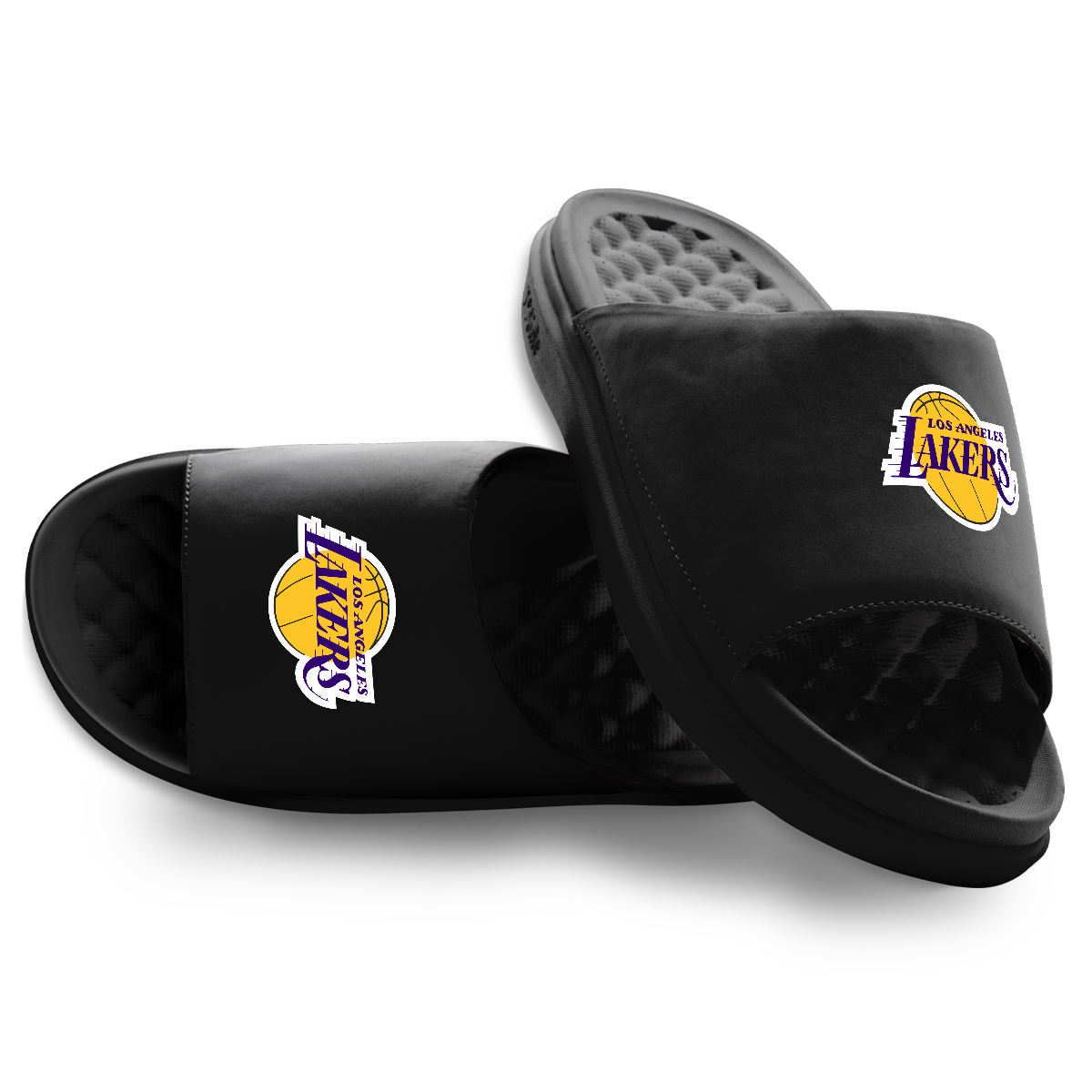 Unisex ISlide Black Los Angeles Lakers Primary Motive Slide Sandals