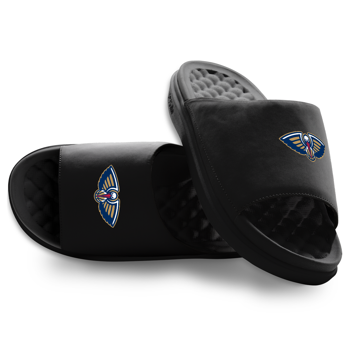 Unisex ISlide Black New Orleans Pelicans Primary Motive Slide Sandals