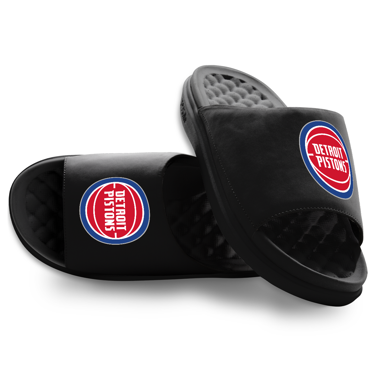 Unisex ISlide Black Detroit Pistons Primary Motive Slide Sandals