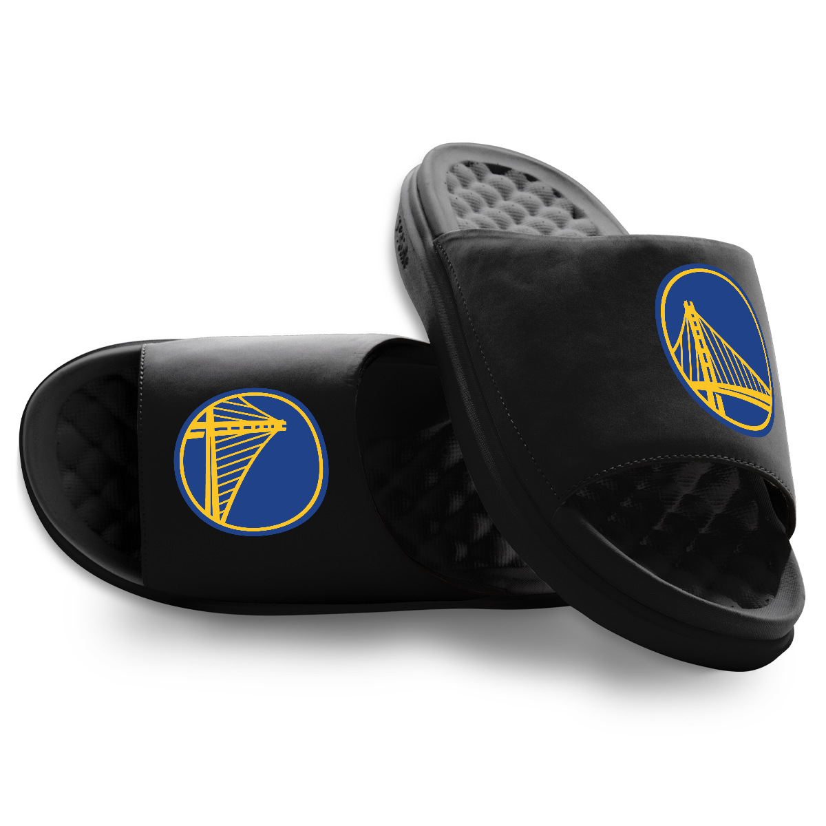 Unisex ISlide Black Golden State Warriors Primary Motive Slide Sandals