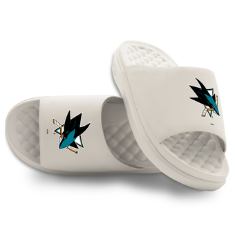 Unisex ISlide Cream San Jose Sharks Primary Motive Slide Sandals