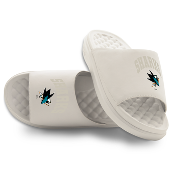 Unisex ISlide Cream San Jose Sharks Tonal Pop Motive Slide Sandals