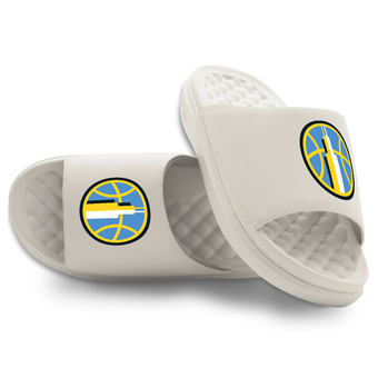 Unisex ISlide Cream Chicago Sky Primary Motive Slide Sandals