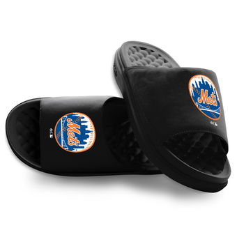 Unisex ISlide Black New York Mets Primary Motive Slide Sandals