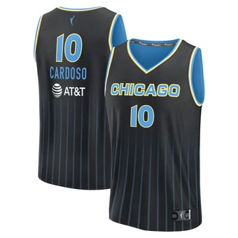 Unisex Fanatics Kamilla Cardoso Black Chicago Sky Explorer Edition Fast Break Replica Jersey