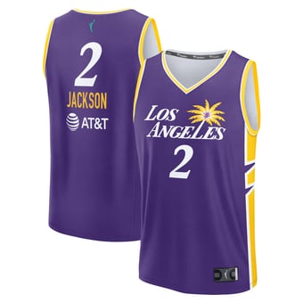Unisex Fanatics Rickea Jackson Purple Los Angeles Sparks Explorer Edition Fast Break Replica Jersey