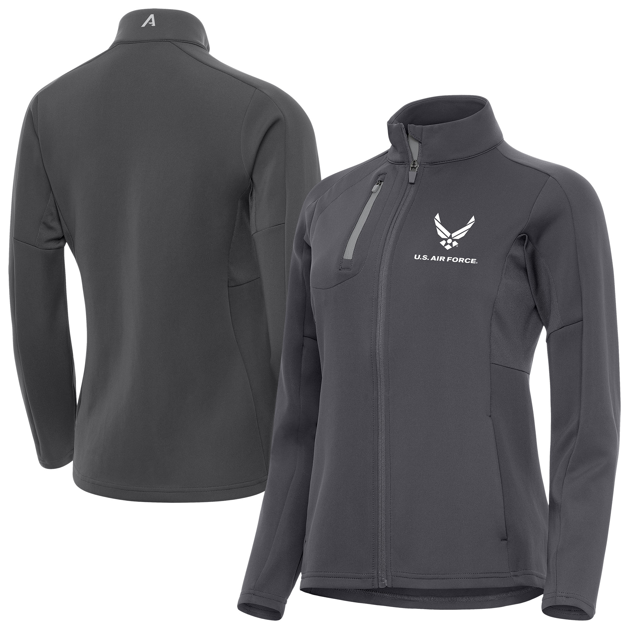 Women’s Antigua Pewter Air Force Generation Full-Zip Jacket Women’s Antigua Pewter Air Force Generation Full-Zip Jacket