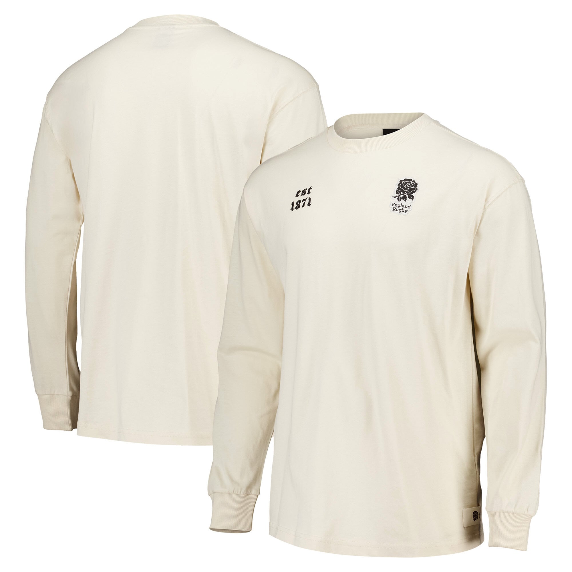 England Rugby Elements Super Soft Long Sleeve T-Shirt - Off White