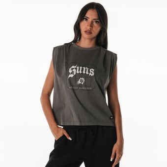 Unisex The Wild Collective Gray Phoenix Suns 2025/26 City Edition Boxy Cropped Darted Tank Top