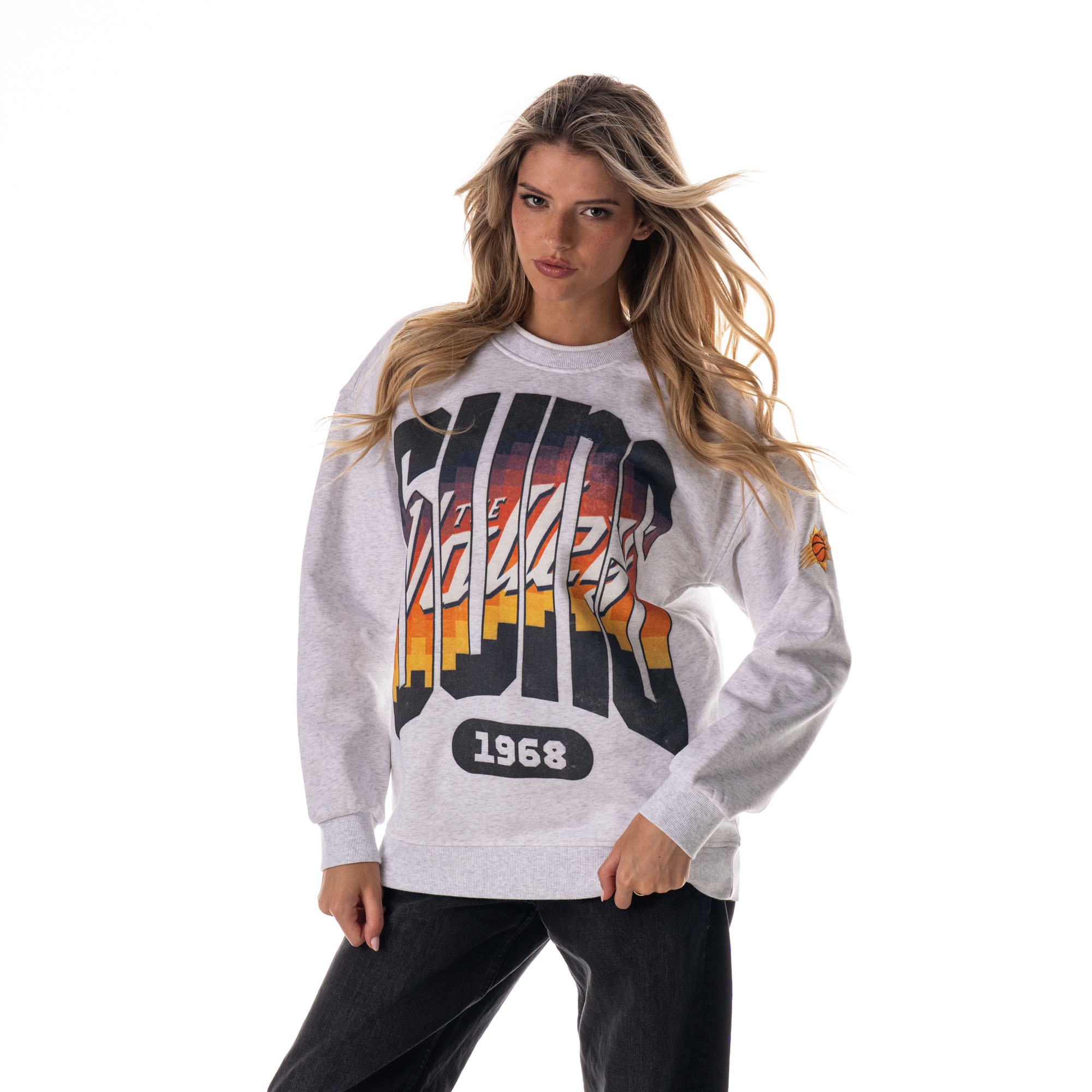 Unisex The Wild Collective Heather Gray Phoenix Suns 2025/26 City Edition Double Collar Fleece Sweatshirt