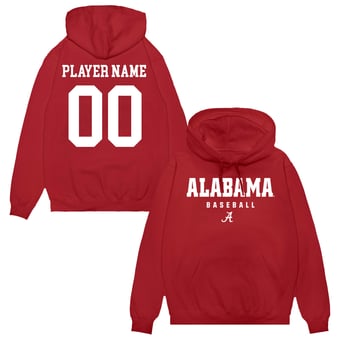 Unisex Crimson Alabama Crimson Tide NIL Pick-A-Player Baseball Pullover Hoodie