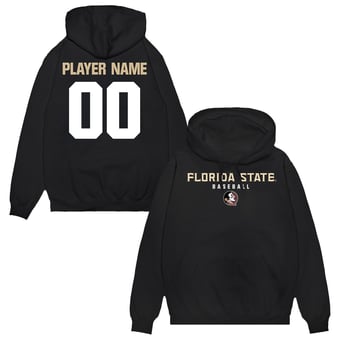Unisex Black Florida State Seminoles NIL Pick-A-Player Baseball Pullover Hoodie