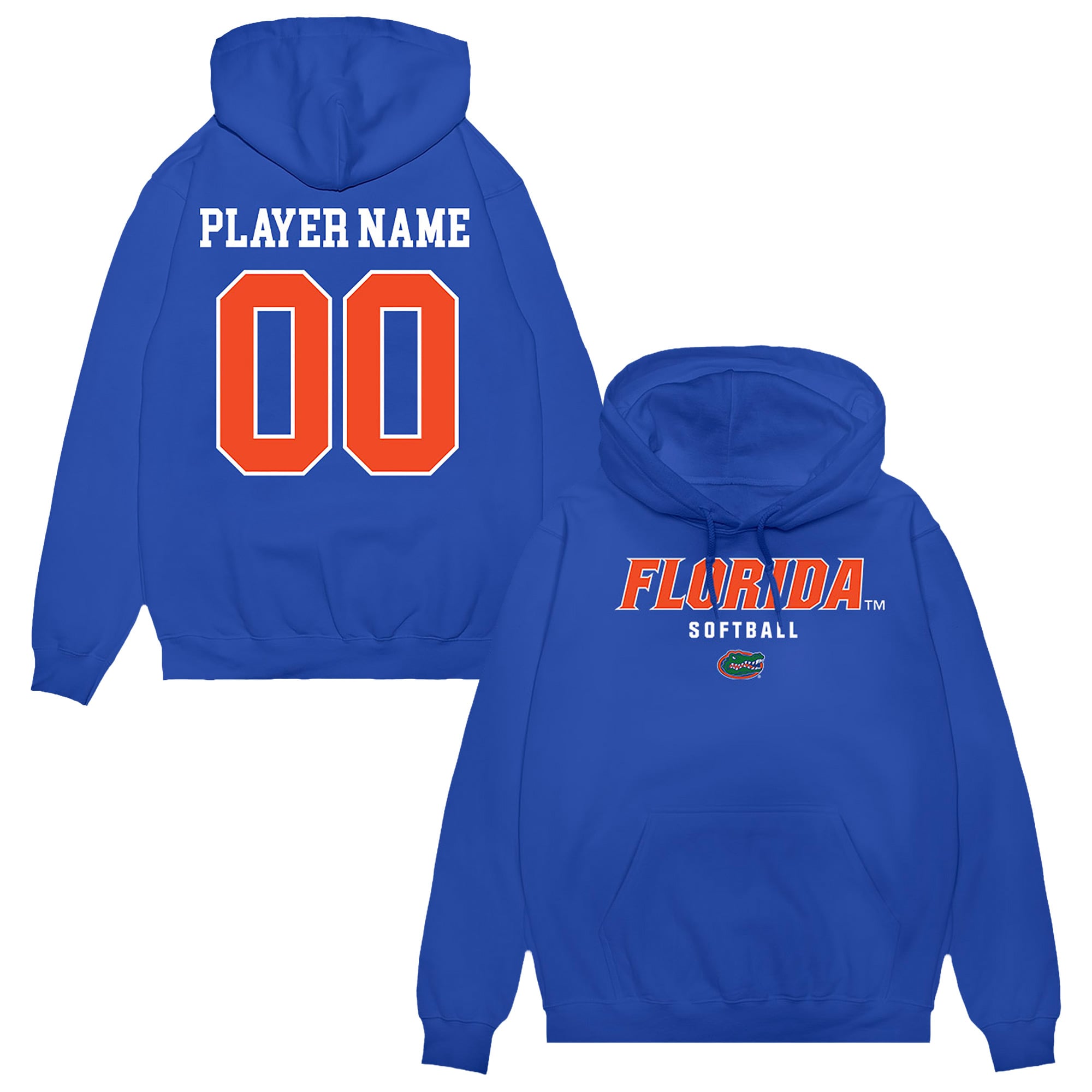 Unisex Royal Florida Gators NIL Pick-A-Player Softball Pullover Hoodie