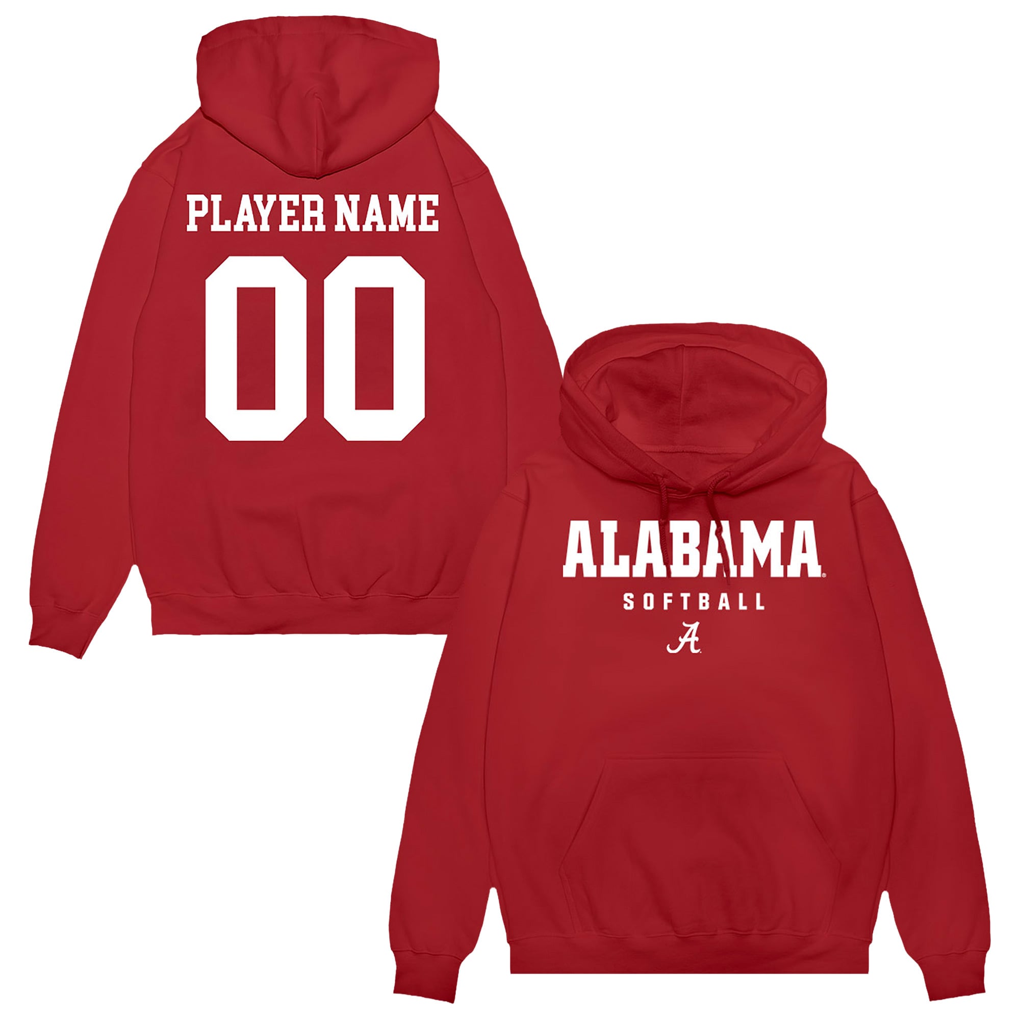 Unisex Crimson Alabama Crimson Tide NIL Pick-A-Player Softball Pullover Hoodie