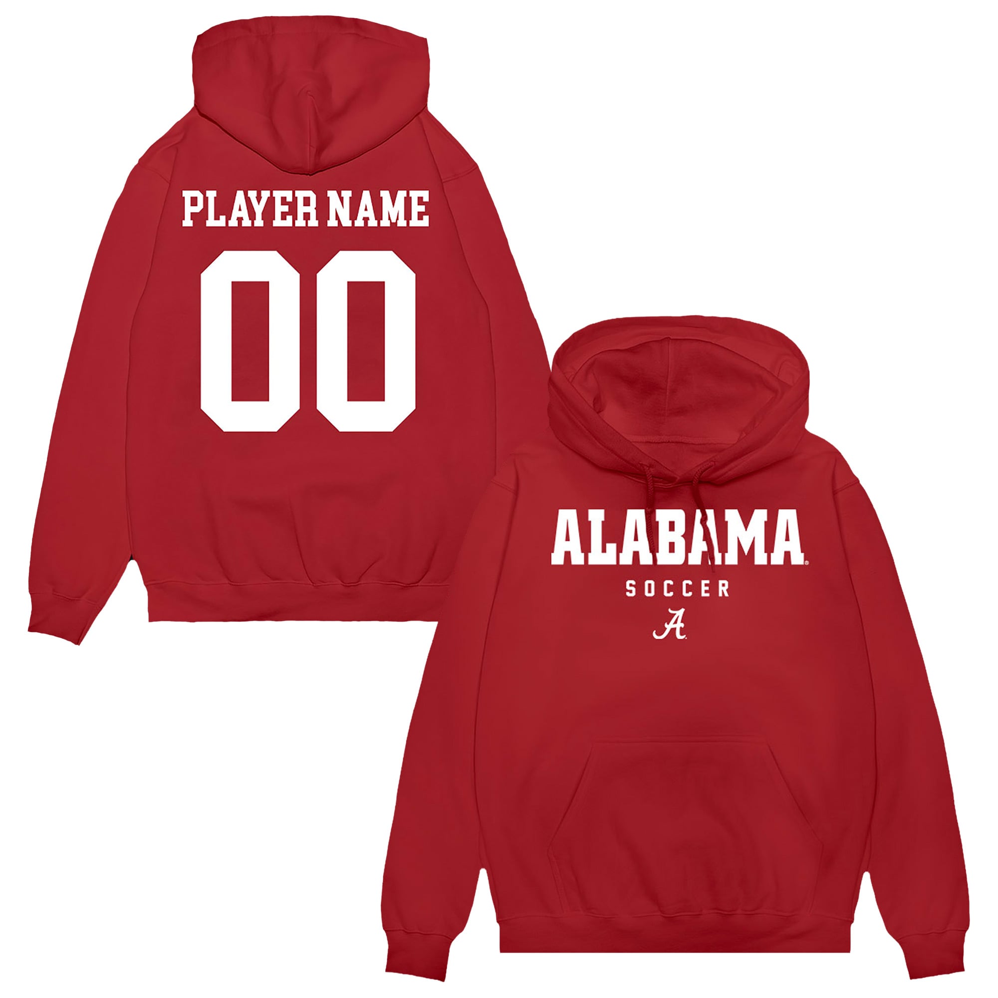 Unisex Crimson Alabama Crimson Tide NIL Pick-A-Player Women's Soccer Pullover Hoodie