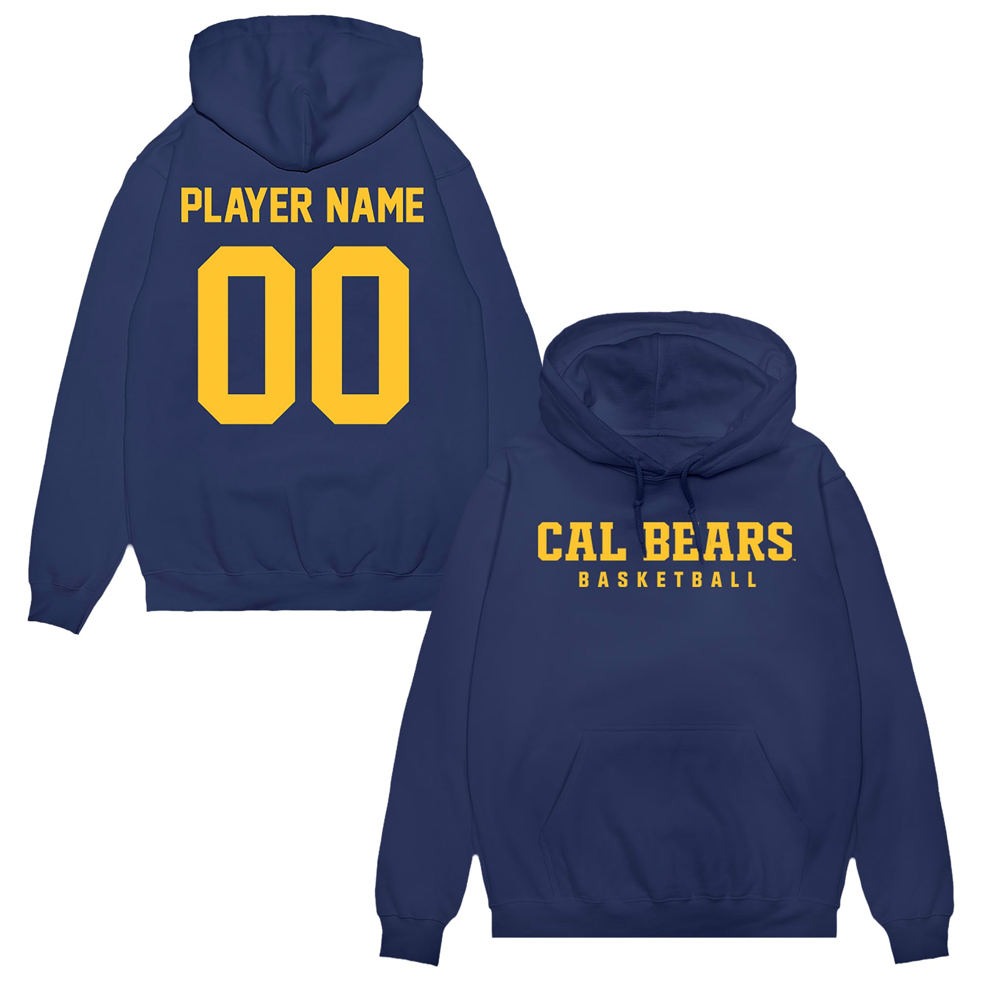 Unisex Navy Cal Bears NIL Pick-A-Player Men's Basketball Pullover Hoodie