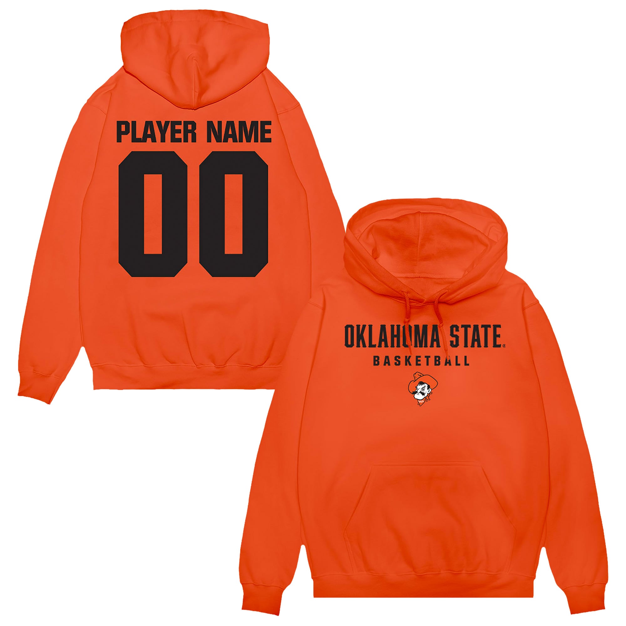 Unisex Orange Oklahoma State Cowboys NIL Pick-A-Player Women's Basketball Pullover Hoodie