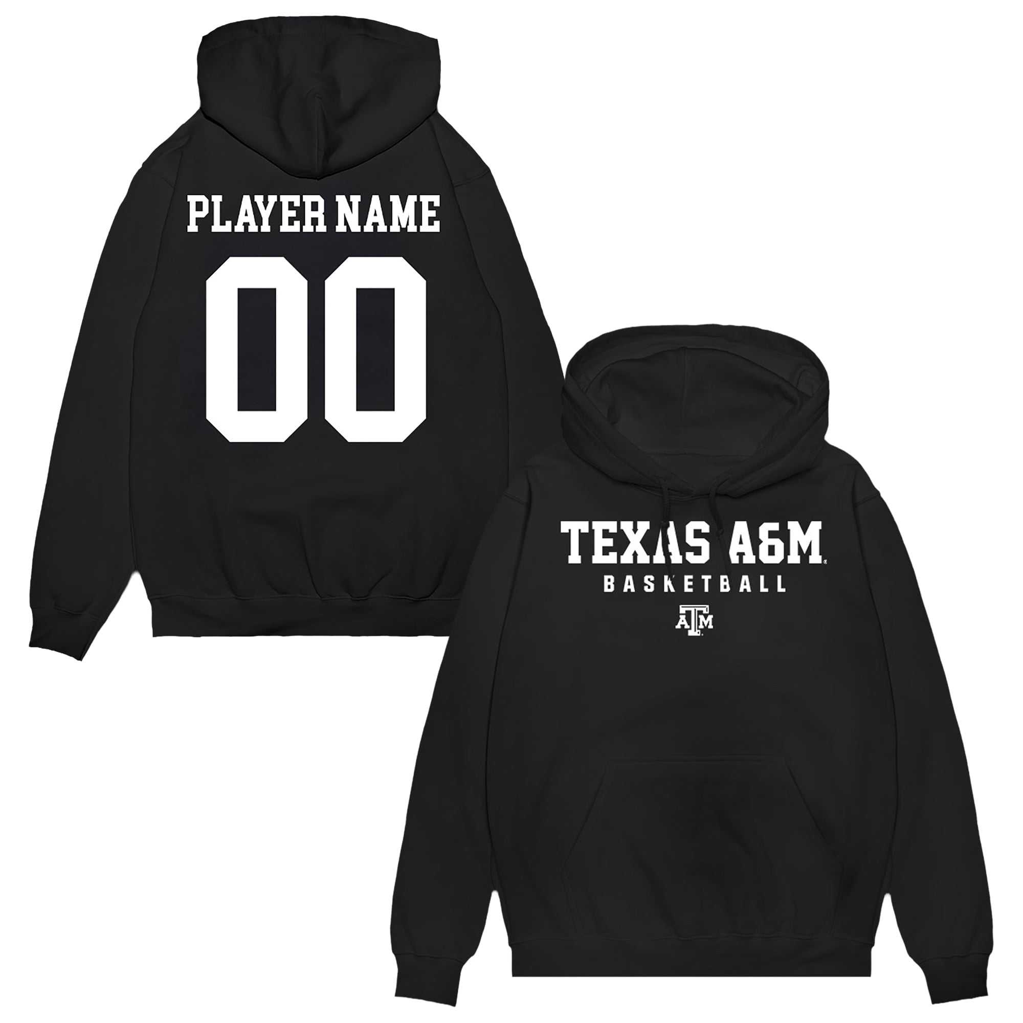 Unisex Black Texas A&M Aggies NIL Pick-A-Player Women's Basketball Pullover Hoodie
