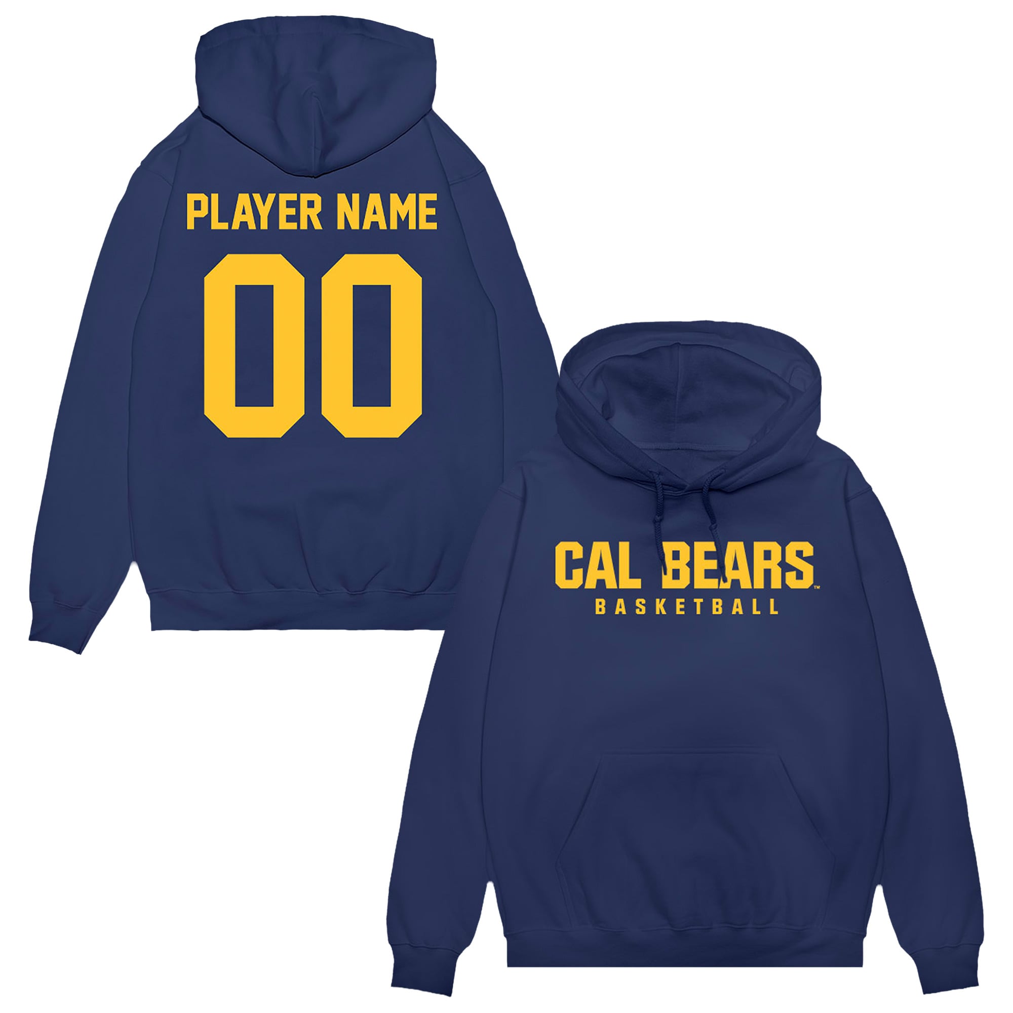 Unisex Navy Cal Bears NIL Pick-A-Player Women's Basketball Pullover Hoodie