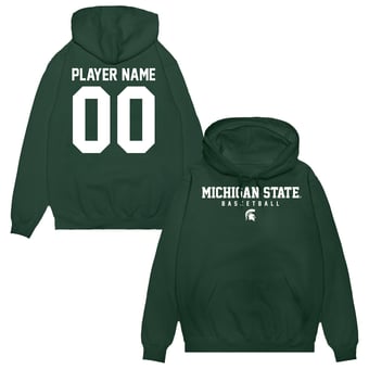 Unisex Green Michigan State Spartans NIL Pick-A-Player Women's Basketball Pullover Hoodie