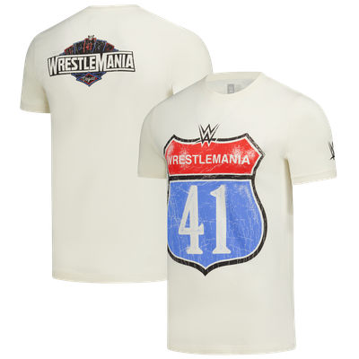 Men's  Cream WrestleMania 41 Interstate T-Shirt
