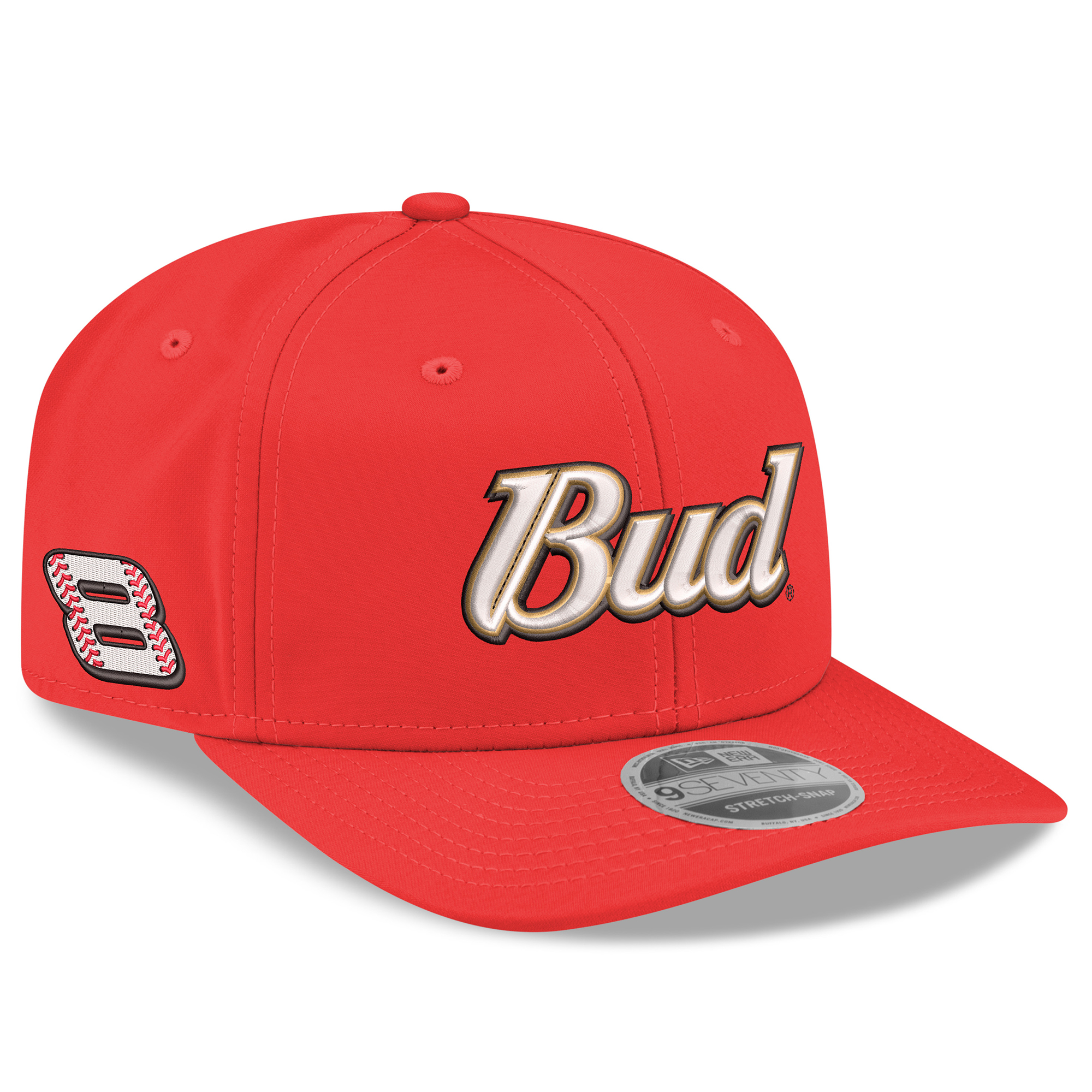 Men's New Era Red Dale Earnhardt Jr. Budweiser 9SEVENTY Stretch-Snap Hat