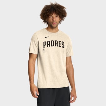 Men's Nike Natural San Diego Padres Wordmark Tri-Blend T-Shirt