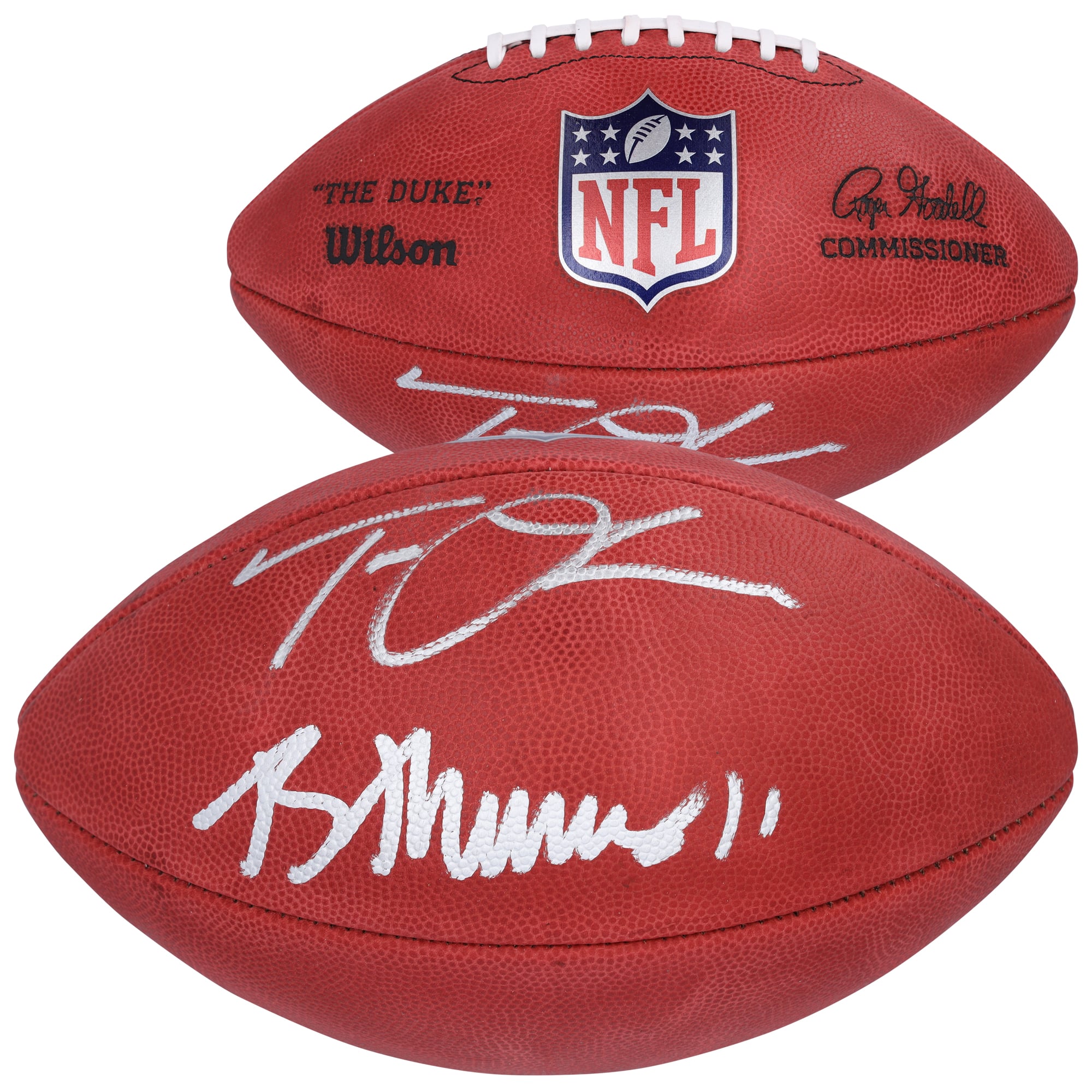 Trevor Lawrence & Brian Thomas Jr. Jacksonville Jaguars Autographed Wilson Duke Full Color Football