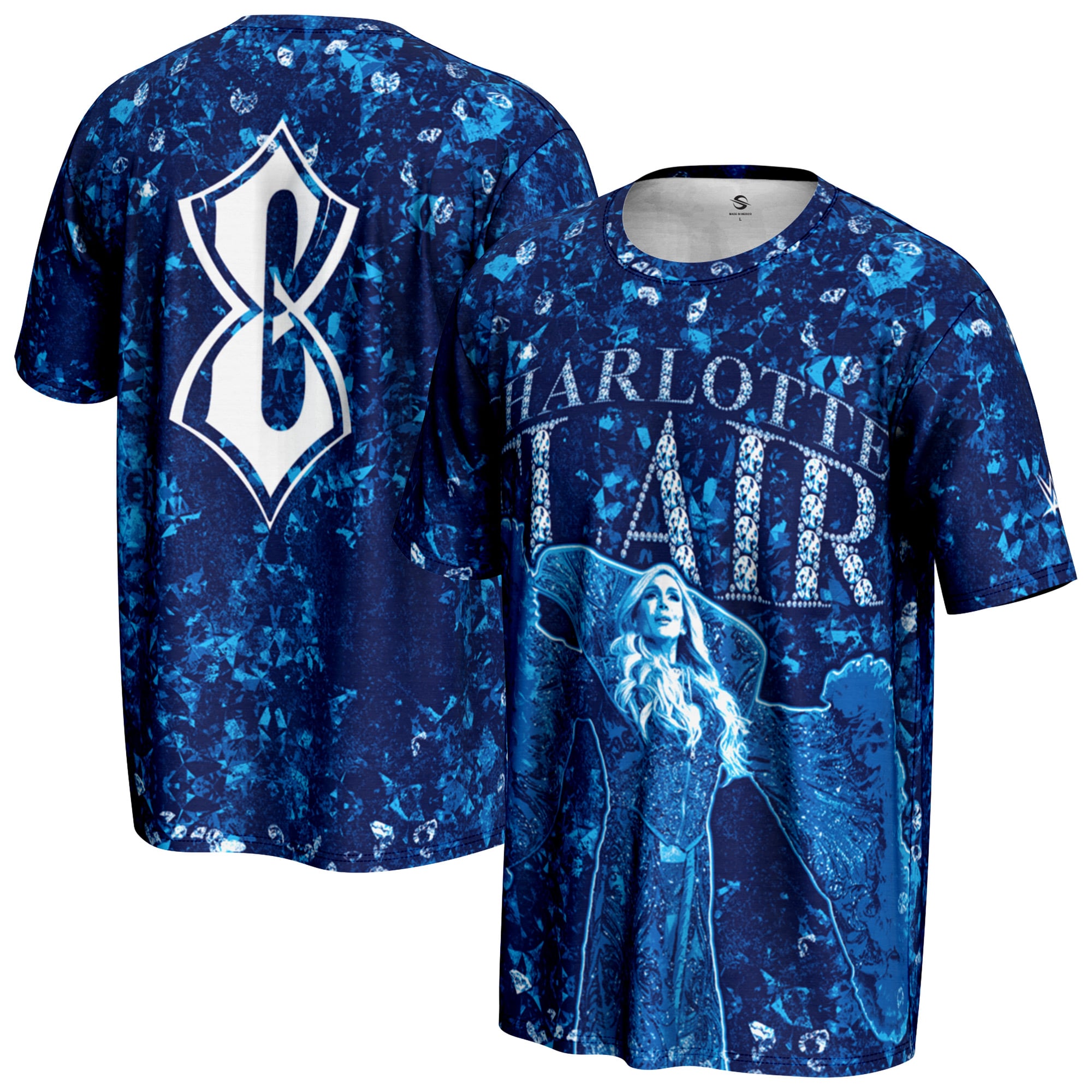 Men's ProSphere Blue Charlotte Flair Superstar T-Shirt