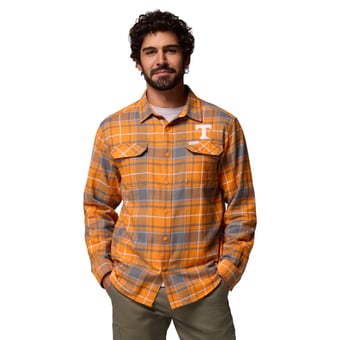 Men's Columbia  Tennessee Orange Tennessee Volunteers Flare Gun Omni-Wick Flannel Long Sleeve Button-Up Shirt