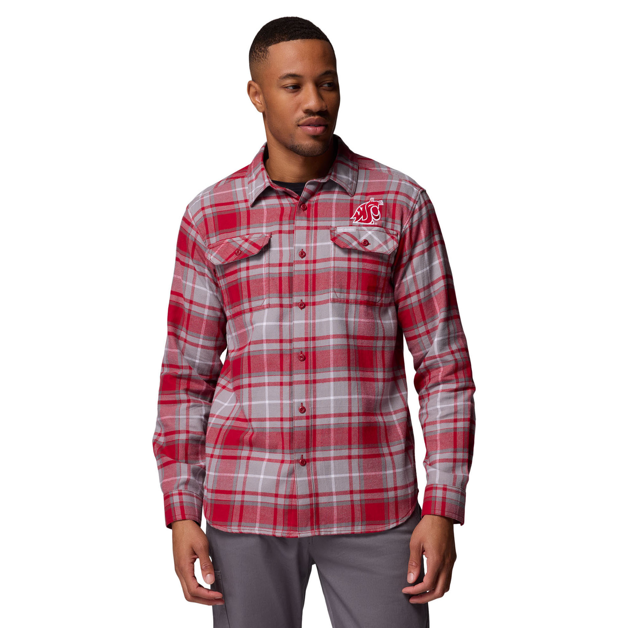 Men’s Columbia Crimson Washington State Cougars Flare Gun Omni-Wick Flannel Long Sleeve Button-Up Shirt Men’s Columbia Crimson Washington State Cougars Flare Gun Omni-Wick Flannel Long Sleeve Button-Up Shirt